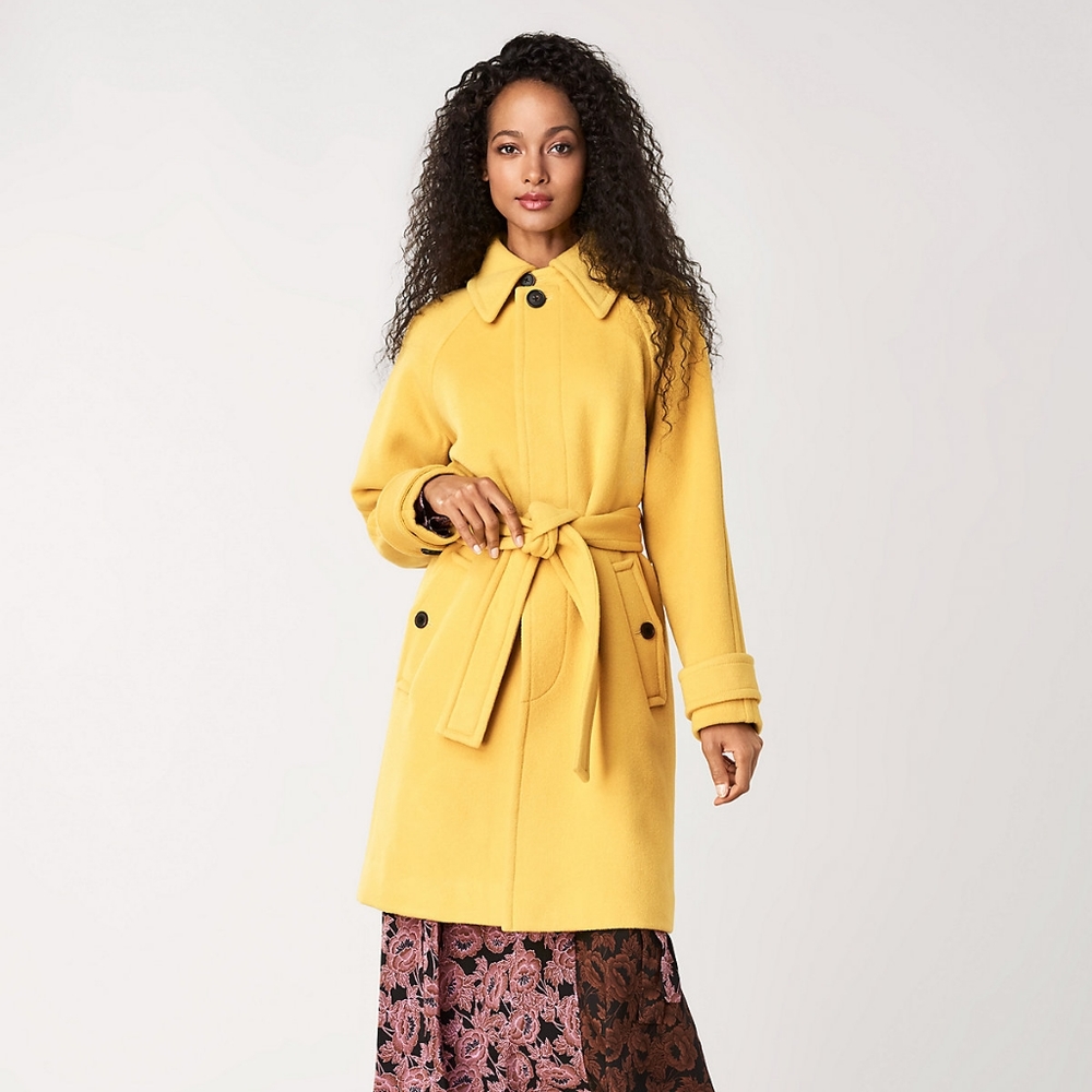 Dvf Lia Wool Belted Coat xs